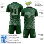 Custom Green White Stripe Line Sublimation Soccer Uniform Jersey